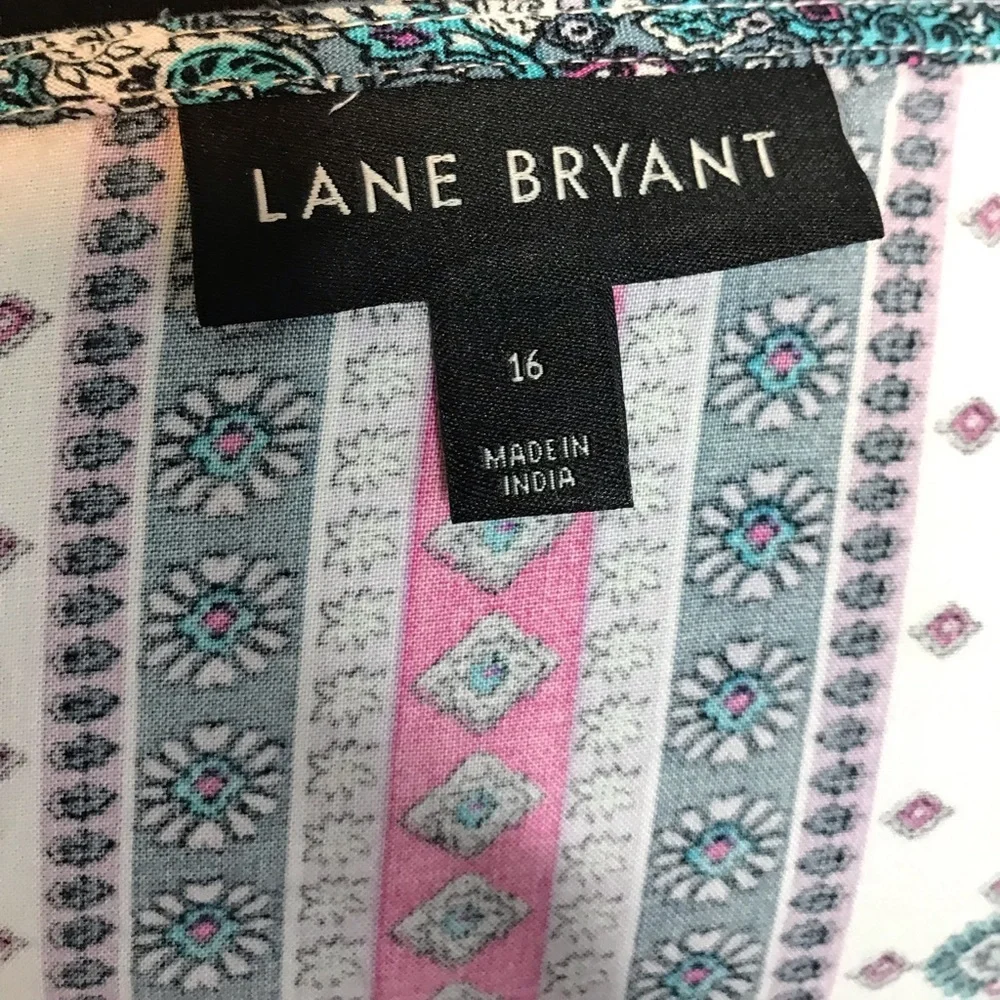 **Donated 2024** Lane Bryant blue and pink bohemian top size 16W - Picture 4 of 4